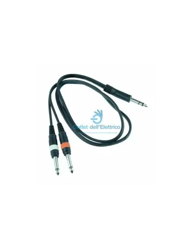 Câble Alpha Electronics 15-2S, 2 prises jack, stéréo 6.3mm , en PVC souple